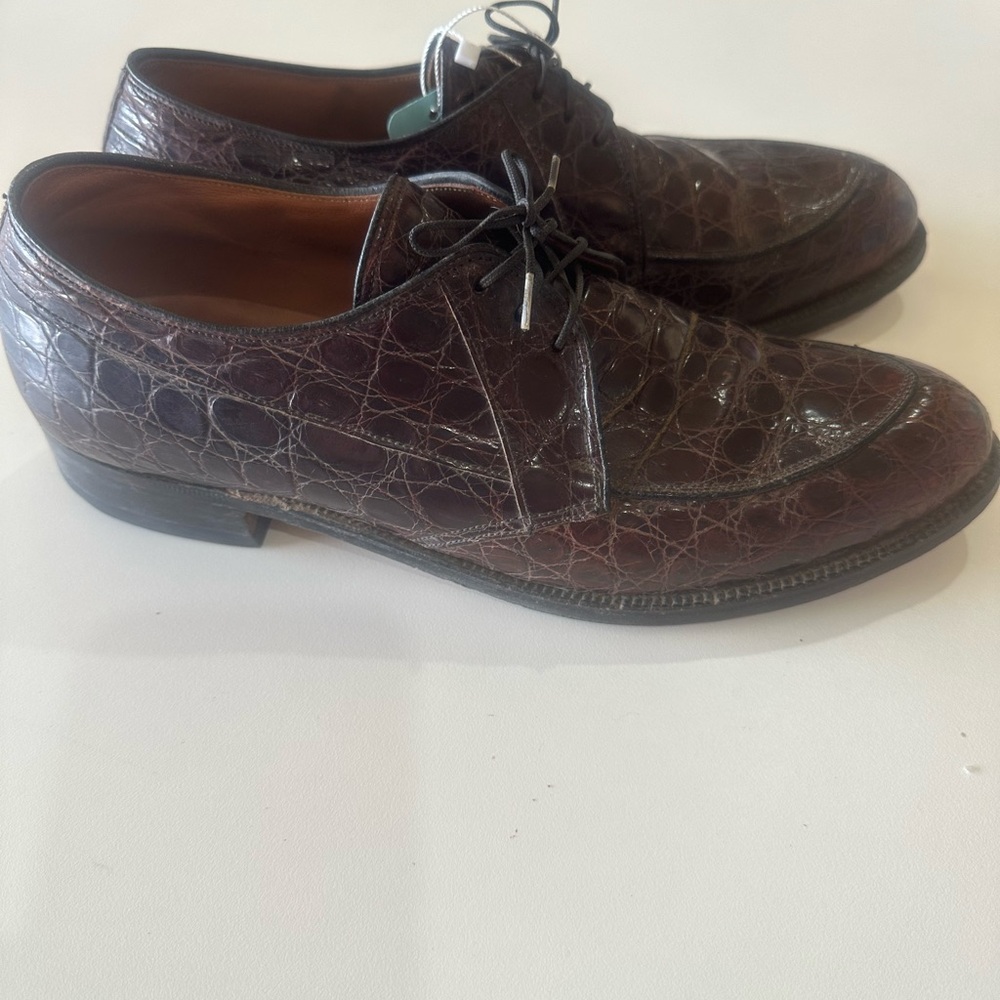 Edwin Clapp Vintage 1940's Alligator Crocodile Loafers  & Shoe size 9 D